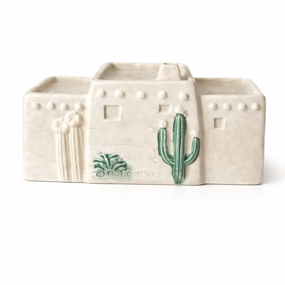 Otagiri Fiji Adobe Pueblo House Butter Dish Vintage Japan 1980's (top only) - Picture 2 of 7